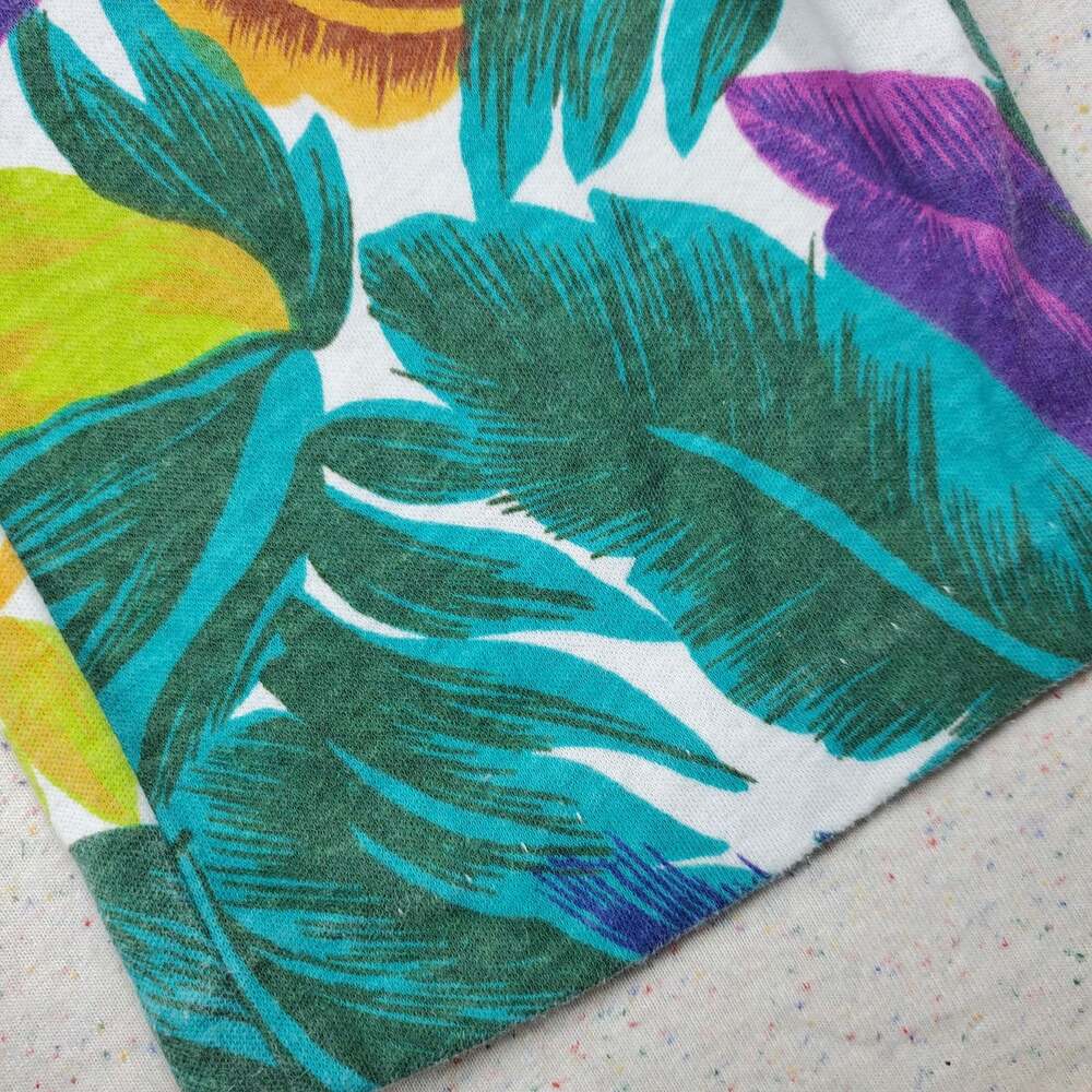 Vintage tropical floral leaf pants 11 - Picture 5 of 10